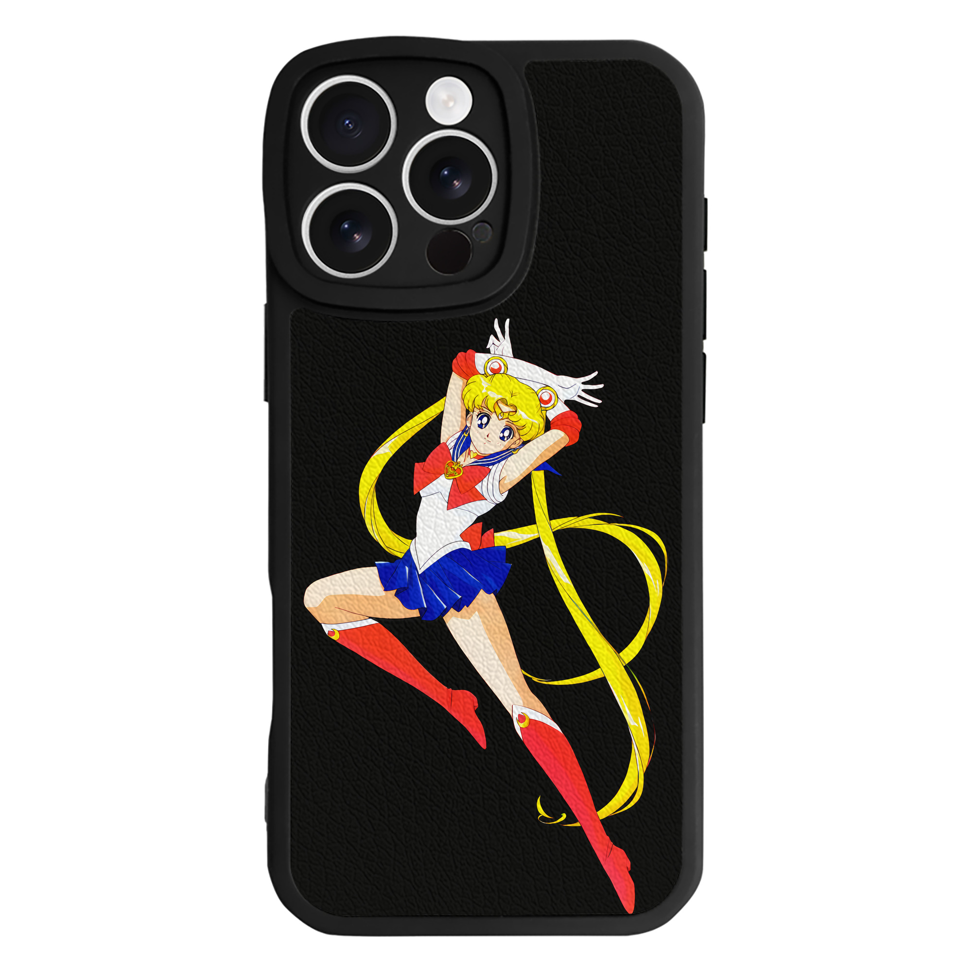（画像用） 美少女戦士セーラームーン 月野 うさぎ つきの うさぎ Sailor Moon Tsukino Usagi 【iPhone 16シリーズ対応】シリコンスマホケース（レザー調） 材質：シリコン